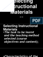 Selecting Instructional Materials