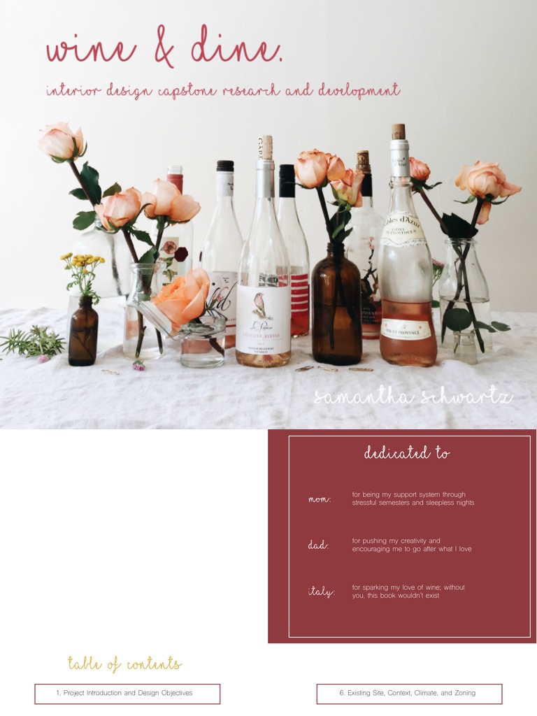 Wine Dine Interior Design Capstone Research And