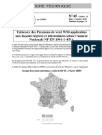 Fiche Technique 45 Tableaux Pressions Vent w50 Applicables Facades Legeres 157