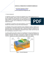 Angulo de Subducción en La Formación de Yacimientos