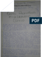 Errores Preanalíticos en El Laboratorio Clínico