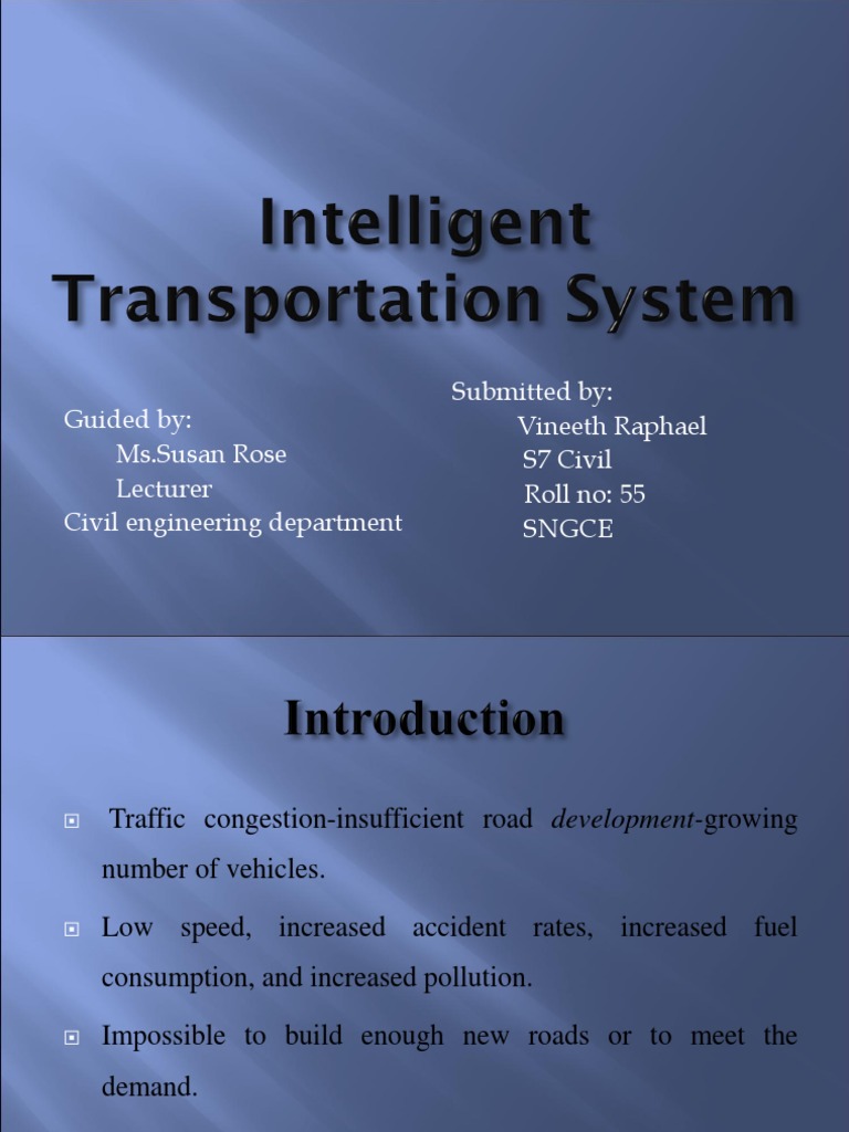 Intelligent Transportation System | PDF | Traffic | Public Transport
