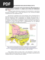 2ª Lista de Exercícios Geologia Do Brasil (2017_2) (1)