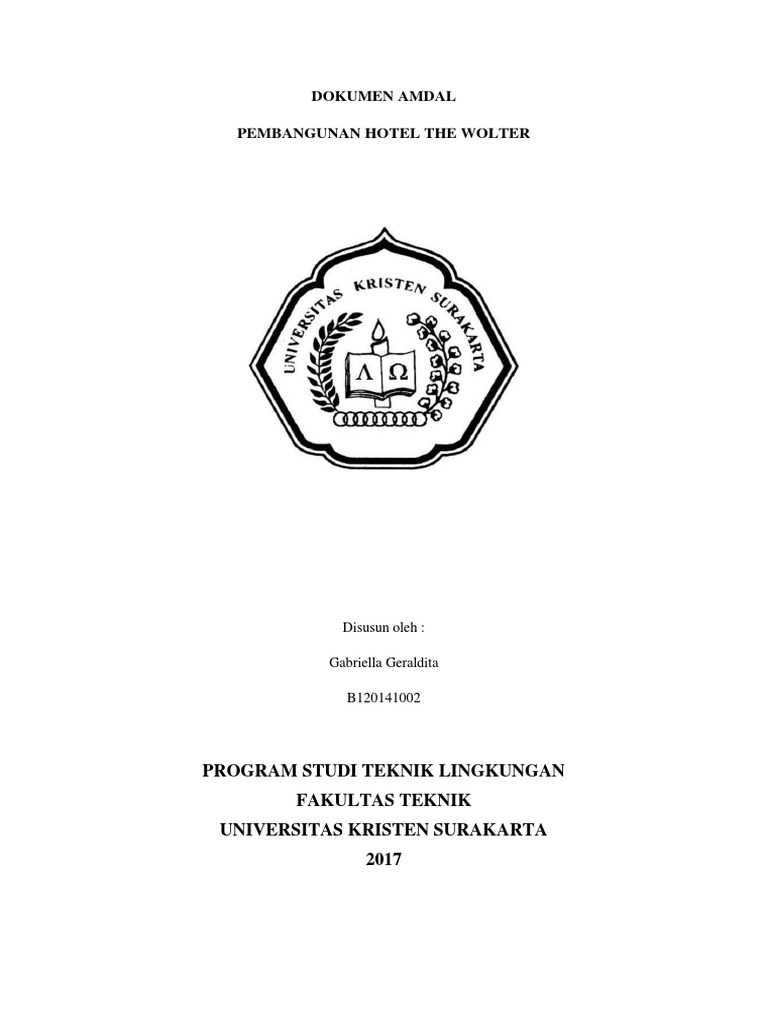 Dokumen Amdal Hotel The Wolter