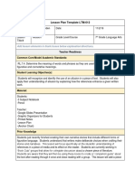 Lesson Plan Template LTM-612: Add Lesson Elements in Blank Boxes Below Explanation/directions