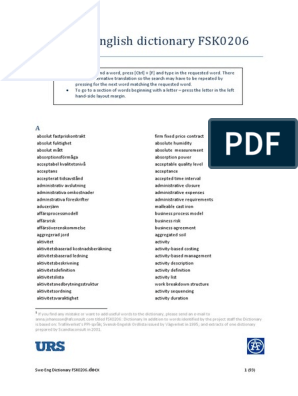 Swe-Eng Dictionary | PDF | Asphalt | Ditch