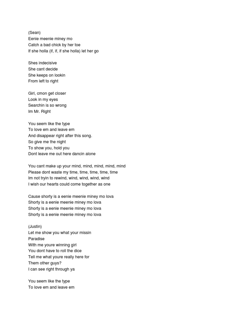 Innie Minnie Miny Moe Lyrics bestsfil