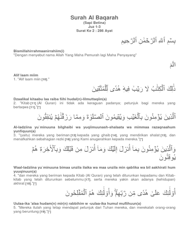 Download 69+ Contoh Surat Surat Al Baqarah Bahasa Indonesia Gratis