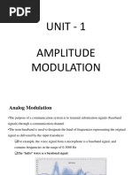 Unit - 1 Amplitude Modulation