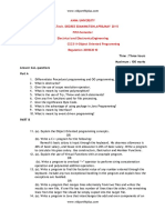 Anna University B.E./B.Tech. Degree Examination, April/May 2015 Fifth Semester Electrical and Electronics Engineering CS2311-Object Oriented Programming Regulation 2008/2010