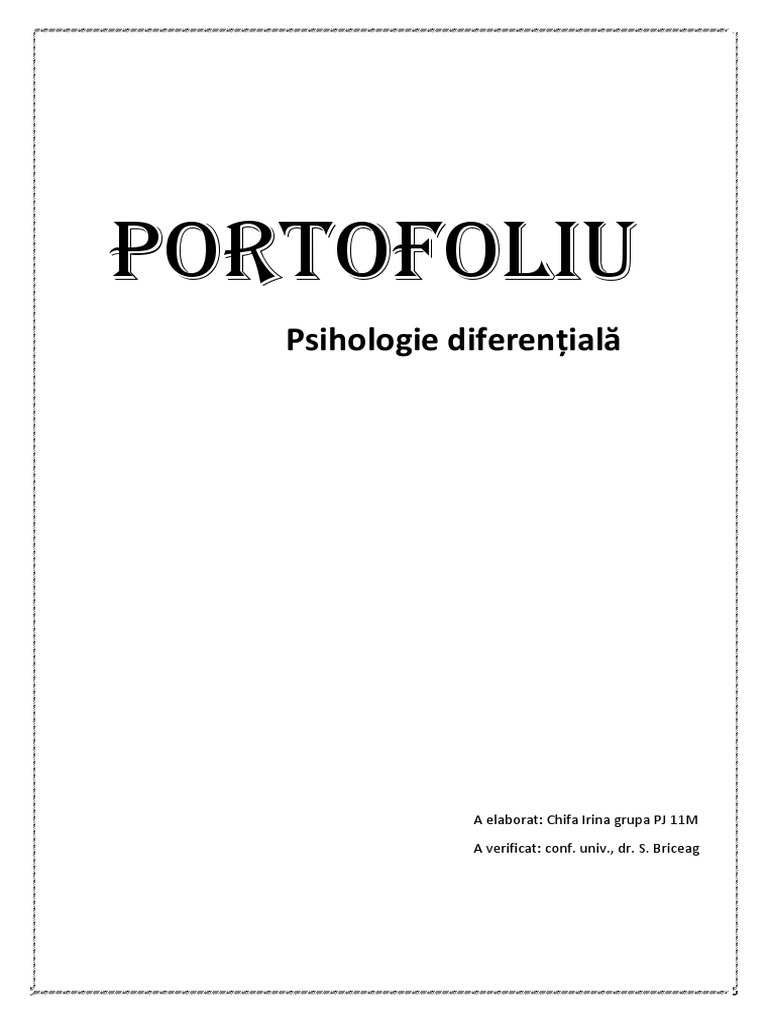 Portofoliu | PDF