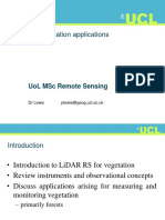Lidar For Vegetation Applications: Uol MSC Remote Sensing