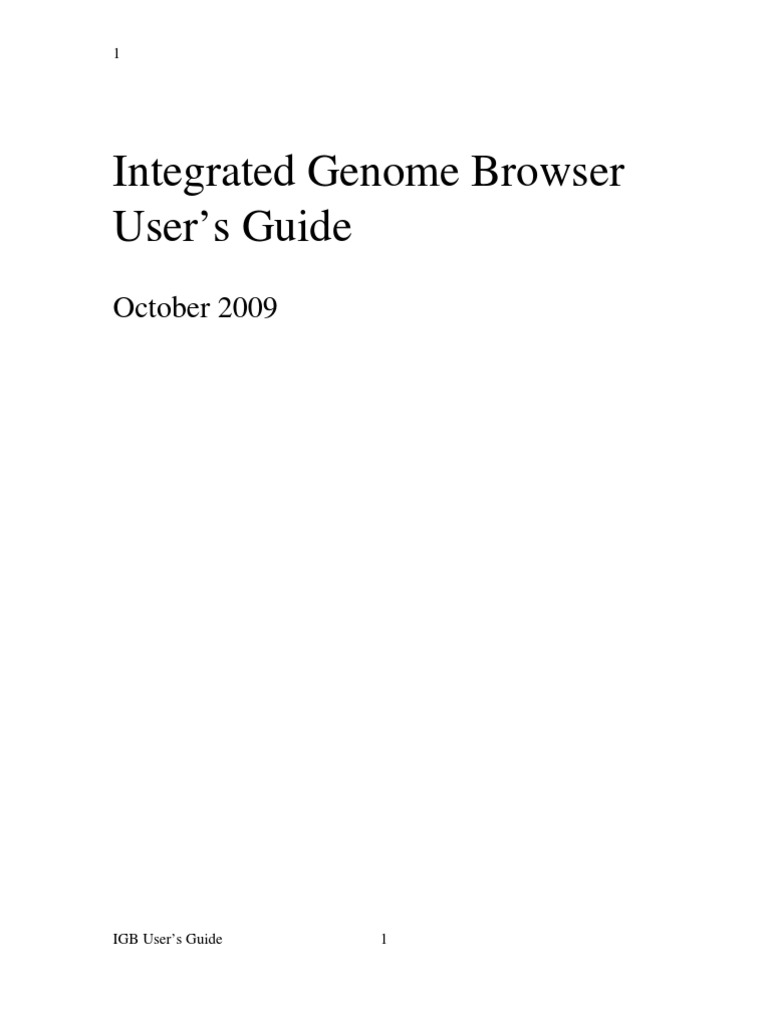 IGB User Guide | PDF | Java (Programming Language) | Tab (Gui)