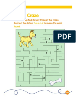 Maze Craze: Help The Dog Find Its Way Through The Maze. Connect The Letters - To Make The Word