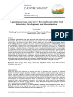 Nergy and Nvironment: A Greenhouse Type Solar Dryer For Small-Scale Dried Food Industries: Development and Dissemination