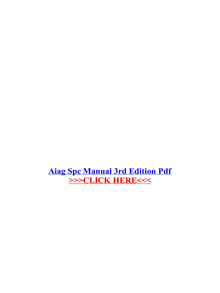 Aiag Spc Manual 3rd Edition Pdf Portable Document Format Iso 9000