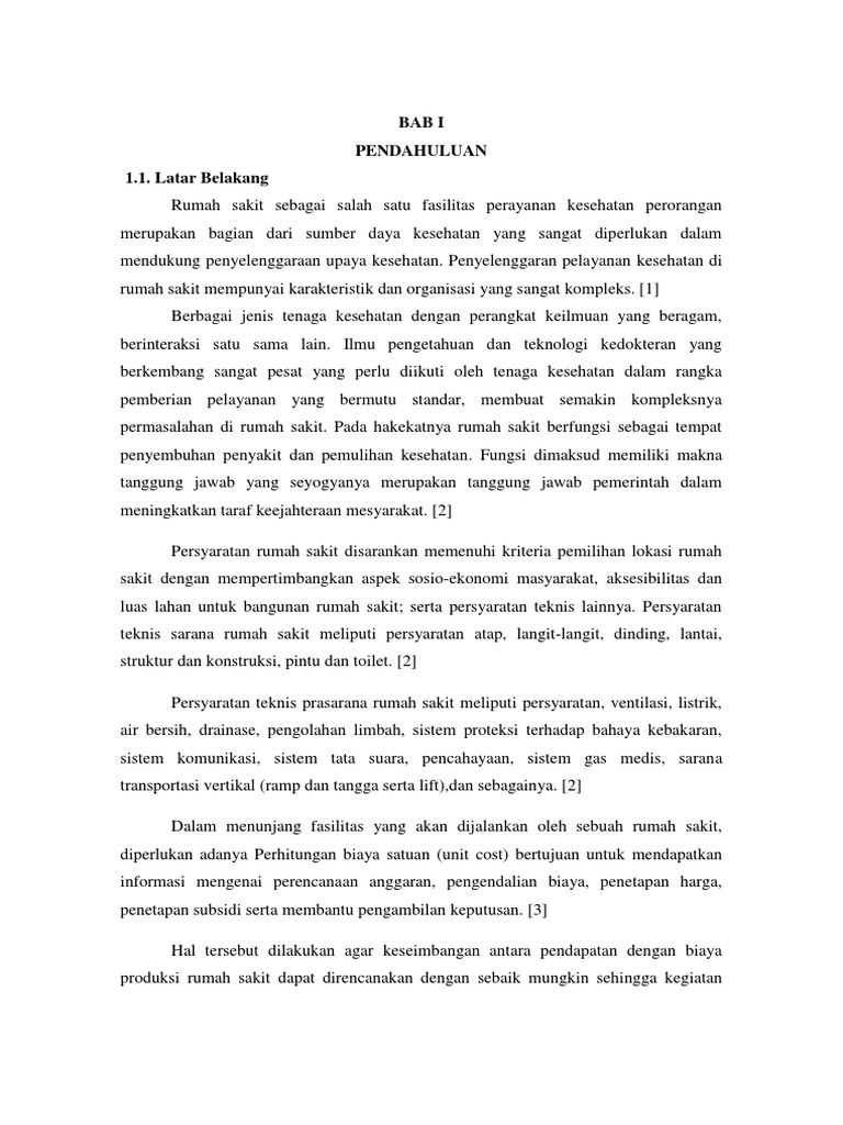 MAKALAH Analisa Biaya  Rumah  Sakit  docx