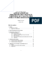 Application Du Theoreme Des Travaux Virtuels Au Calcul Des Structures Isostatiques