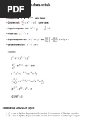 Mathematics Fundamentals