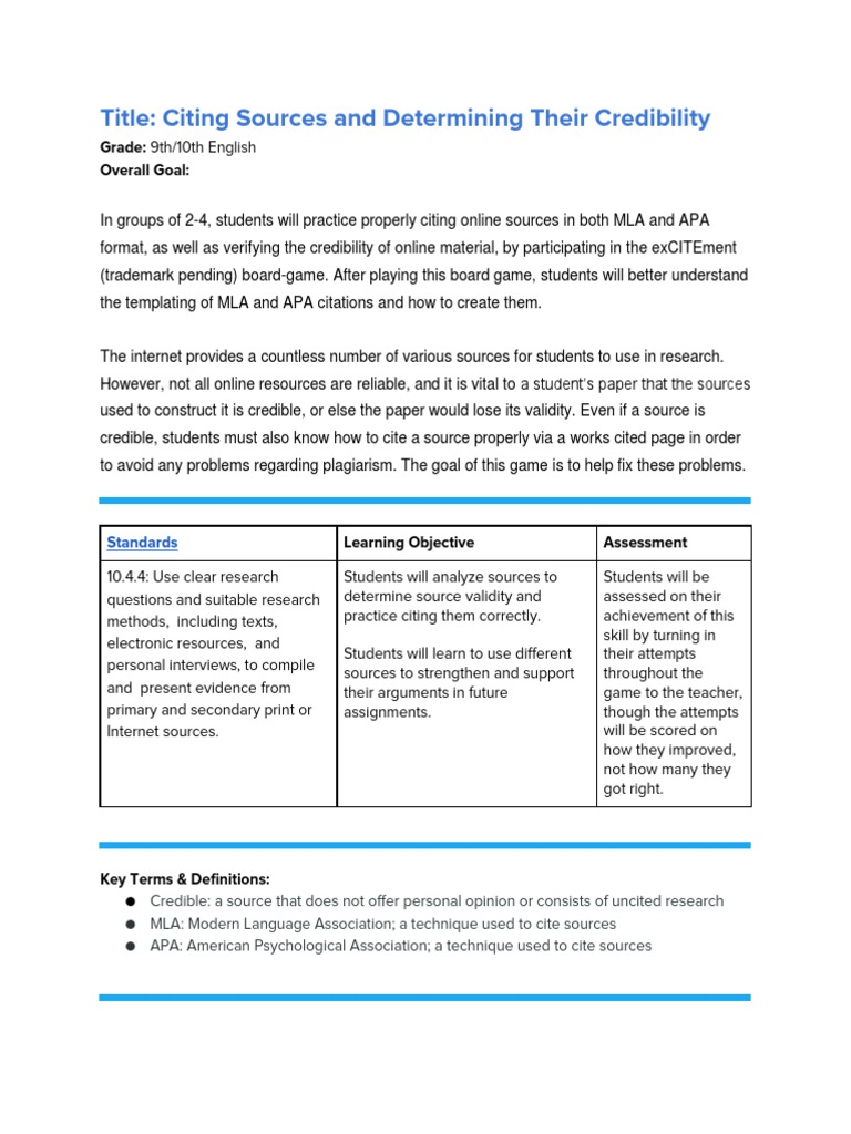 Digital Citizenship Lesson Plan PDF Citation English As A Second