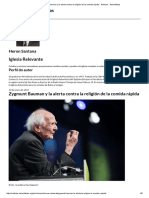 Zygmunt Bauman y La Alerta Contra La Religión de La Comida Rápida - Noticias - Adventistas