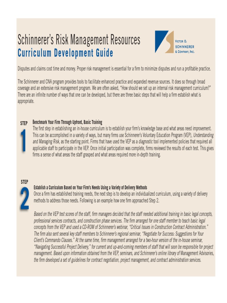 Curriculum Development Guide | PDF | Risk Management | Insurance