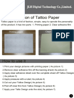 Instruction of Tattoo Paper