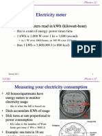 Electricity Meter: Electricity Meters Read in KWH (Kilowatt-Hour)