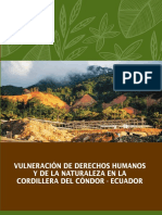 Informe: “Vulneración de derechos humanos y de la naturaleza en la Cordillera del Cóndor” - Ecuador