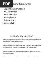 Spring Framework: Dependency Injection Ioc Container Bean Creation Spring Beans Autowiring Springmvc