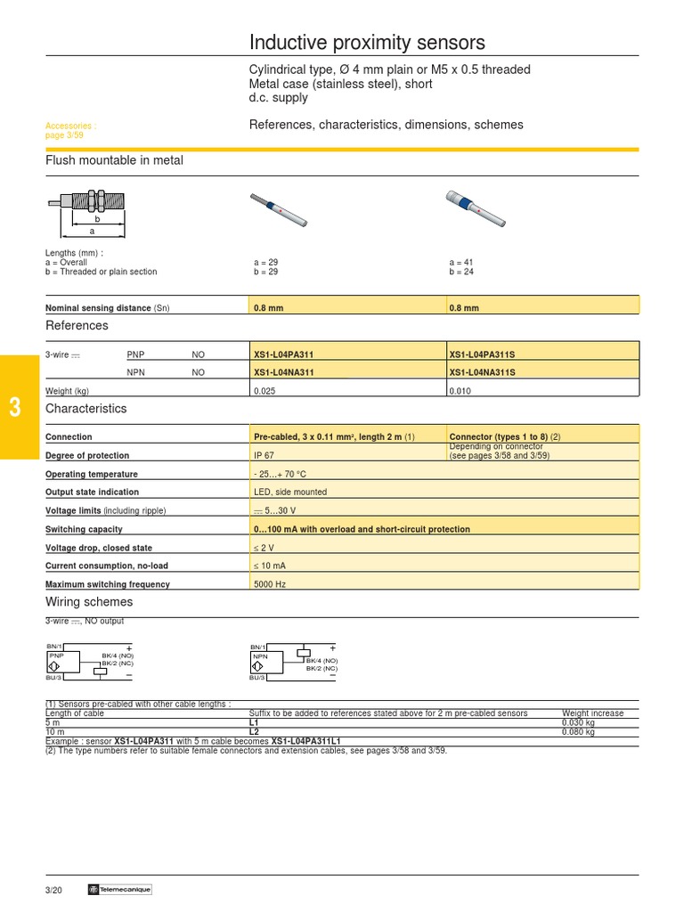 Sensores de Proximidad Telemecanique | PDF | Bipolar Junction ...