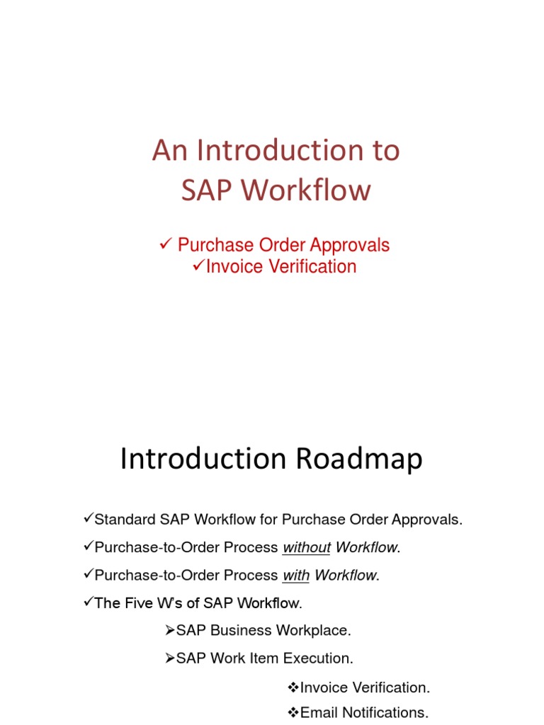 SAP Workflow Overview and Approval Process | PDF | Computing | Software