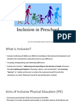 Inclusive Physical Education - Preschool