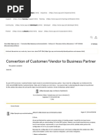 Convertion of Customer - Vendor To Business Partner