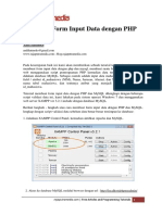 Membuat Form Input Data Dengan PHP MySQL