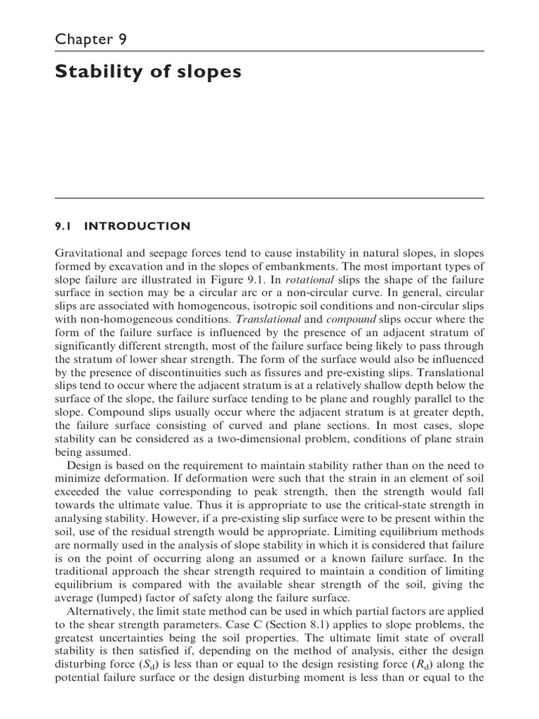 Slope Stability Analysis Methods | PDF | Strength Of Materials | Soil ...