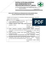 Hasil Audit Pemantauan Kesehatan Dan Keselamatan Kerja Dalam Laboratorium Serta Penggunaan Apd