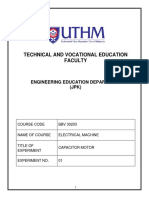 Labsheet 1 BBV 30203 - Capacitor Motor