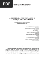 LEANDRO, João Gonçalves Vilela. a Escritura Proustiana e a Trapaça Da Linguagem