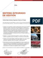 Politica Del Sistema Integrado de Gestion Backus