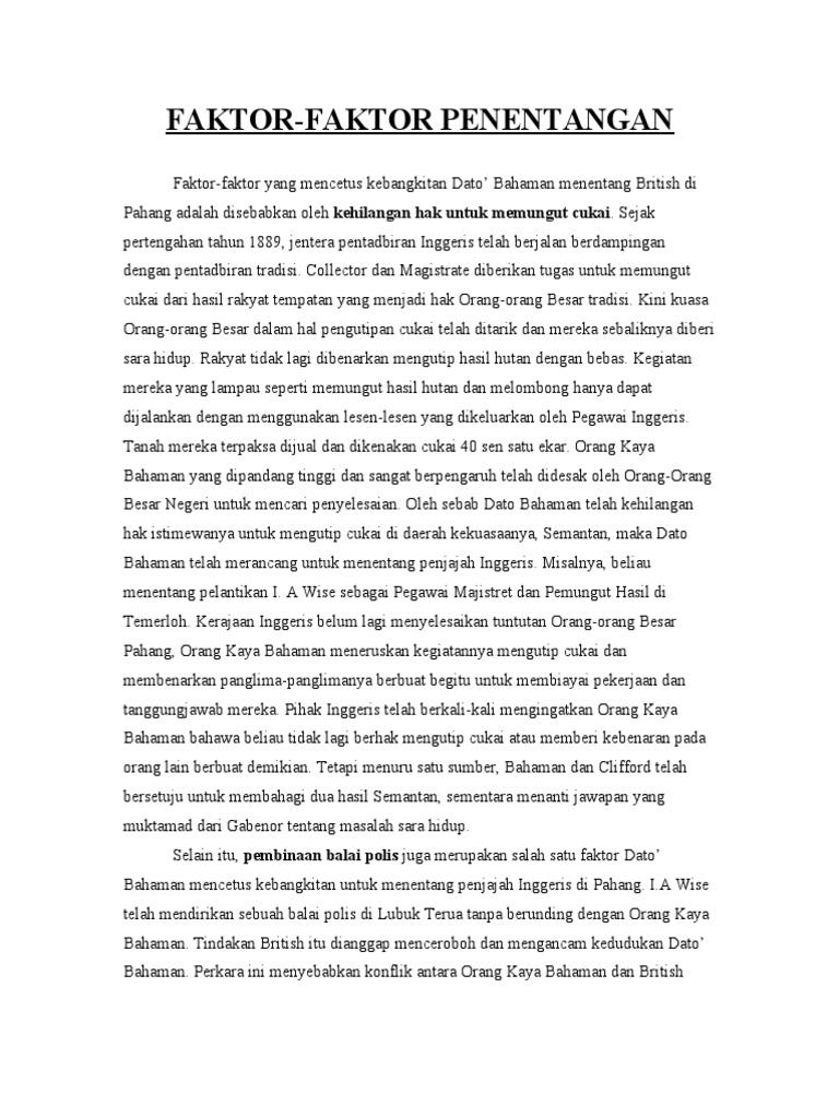 Faktor Faktor Penentangan Pdf