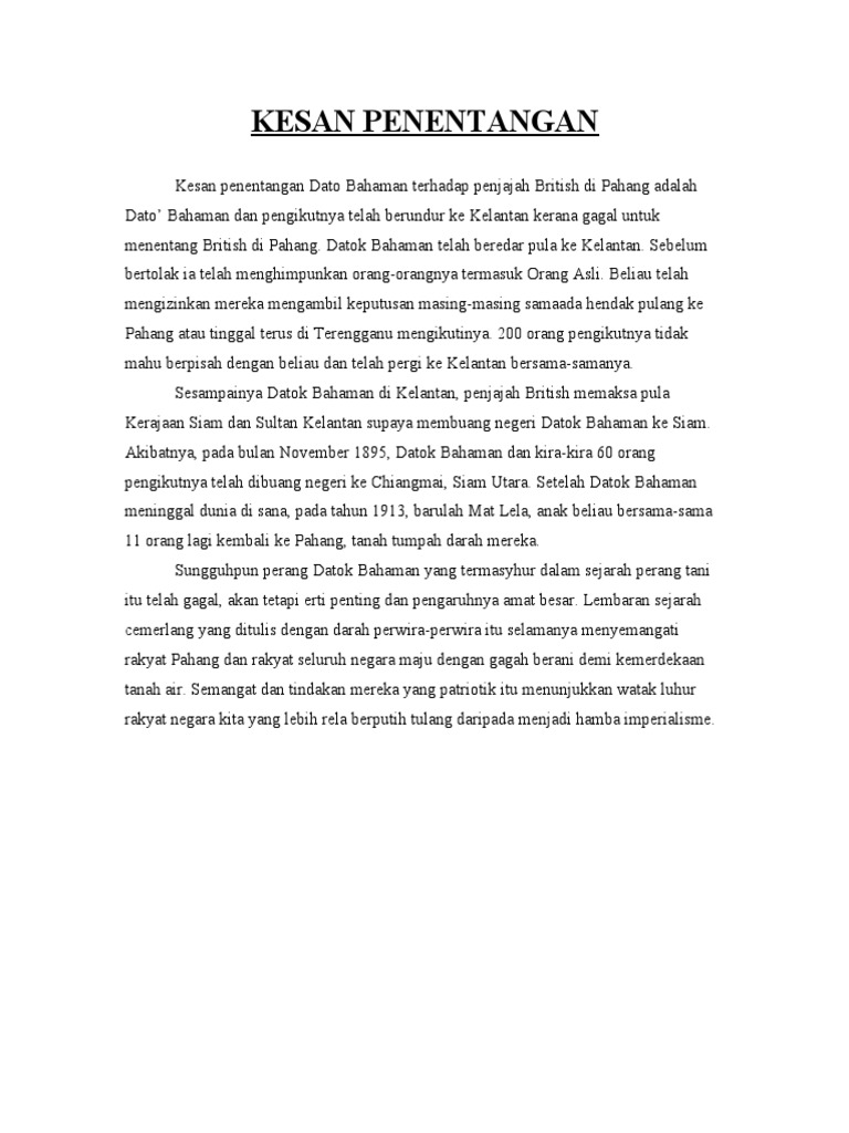 Kesan Penentangan Pdf