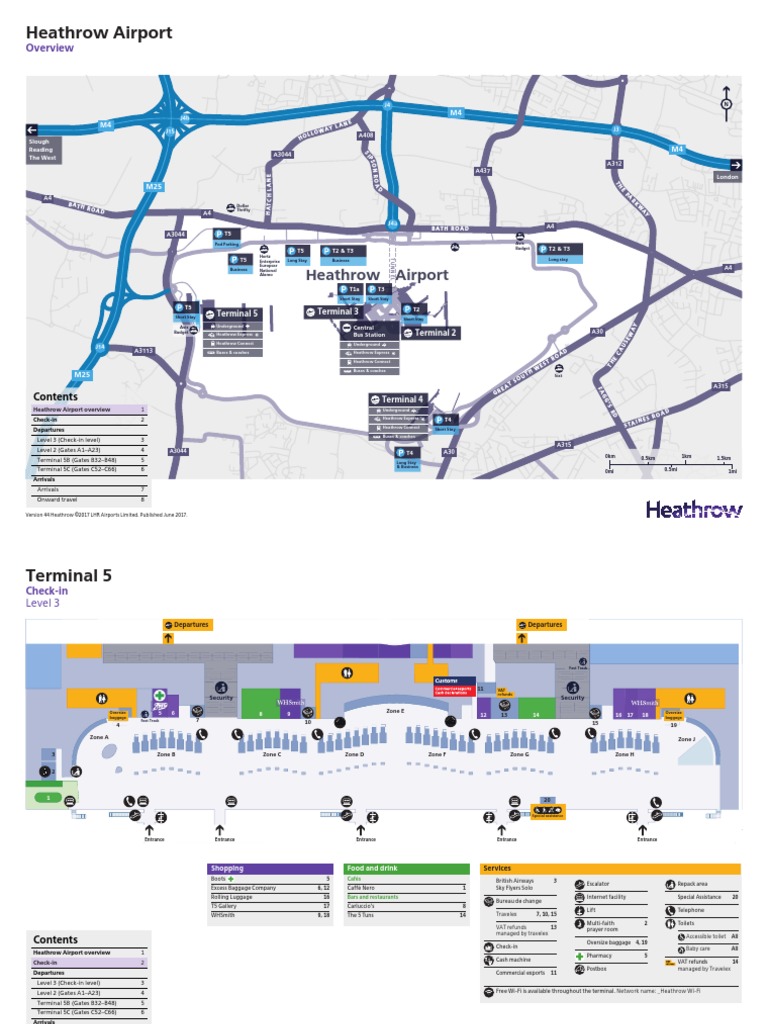 Heathrow T5 Map PDF Baggage Aviation