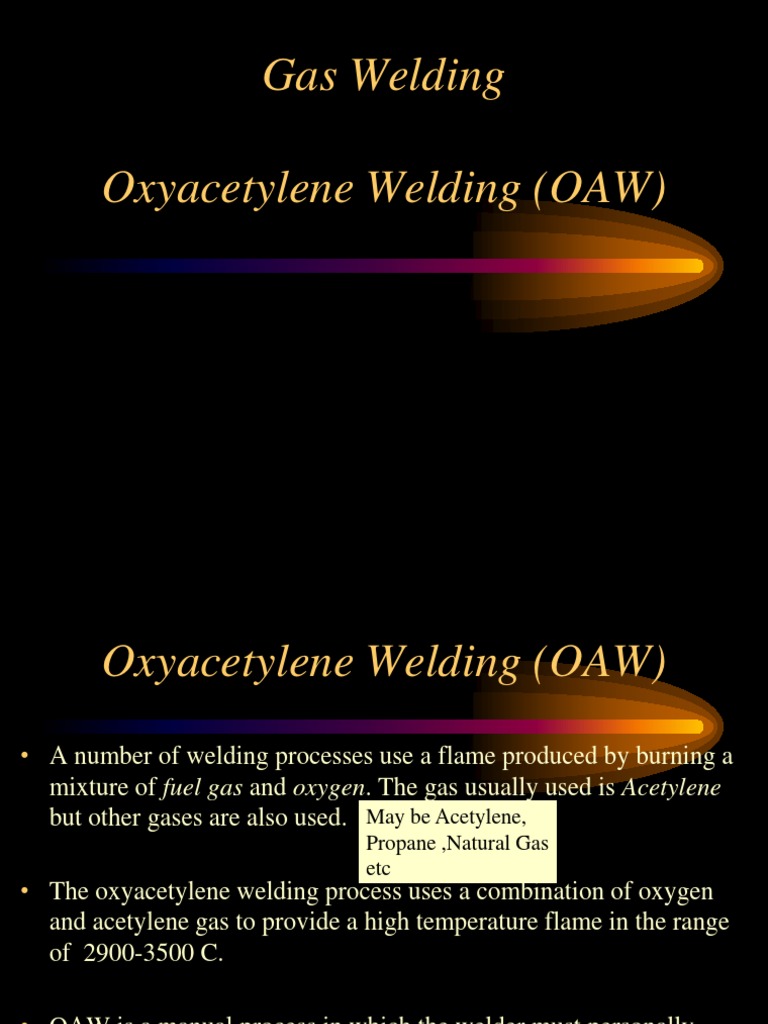Gas Welding PDF Combustion Oxygen