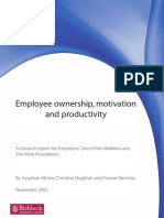 Employee Ownership, Motivation and Productivity