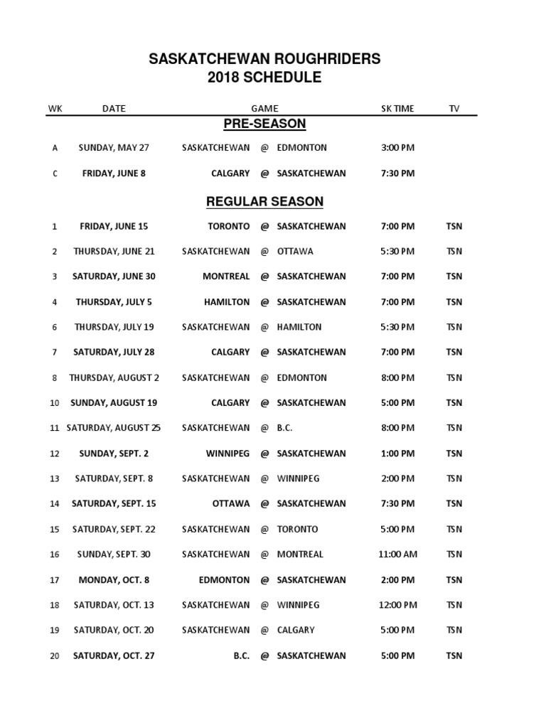 2018 Rider Schedule PDF