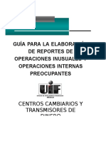 Guia para La Elaboración de Reportes de Operaciones Inusuales e Internas Preocupantes