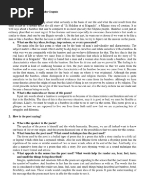 Poem Analysis