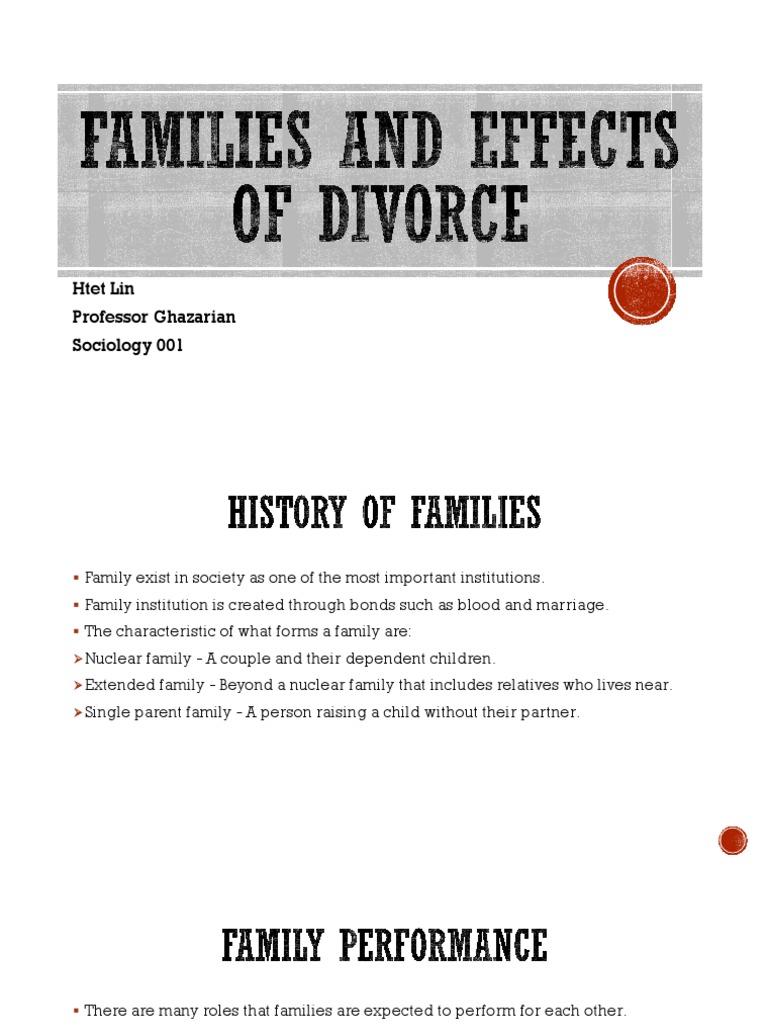 Understanding Family Dynamics and Divorce | PDF | Divorce | Single Parent