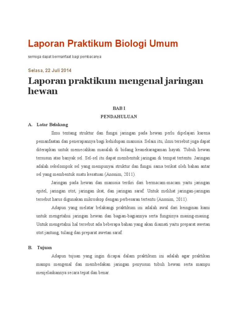 Laporan Praktikum  Biologi  Umum Laporan Praktikum  Mengenal  Laporan Praktikum  Biologi  Umum Laporan Praktikum  Mengenal